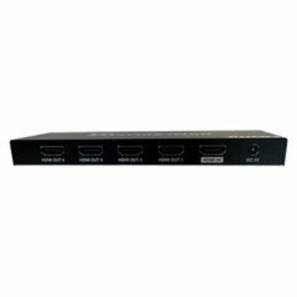 Swe-Tech 3C 4 way HDMI Amplified Splitter, HDMI High Speed with Ethernet, 4K@60Hz, HDMI v2.0, HDCP2.2, Metal Housing FWT41V3-03040